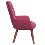 vidaXL Fauteuil relaxant Rouge bordeaux 63 x 67 x 94 cm Velours