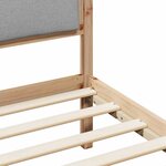 vidaXL Cadre de lit avec tête de lit Gris clair 90 x 190 cm Pin massif