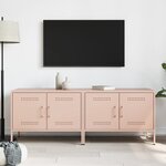 vidaXL Meubles TV 2 Pièces rose 68x39x50 5 cm acier