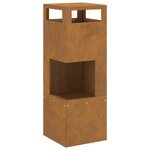 VidaXL Foyer Carré 35x35x100 cm en Acier Résistant aux Intempéries