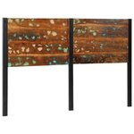 vidaXL Tête de lit 160 cm bois massif récupéré et fer
