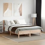 vidaXL Cadre de lit sans matelas 135x190 cm bois de pin massif