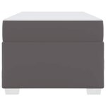 vidaXL Cadre de lit avec matelas Gris 90 x 190 cm tissu