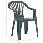 vidaXL Chaises empilables de jardin 45 Pièces Plastique Vert