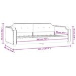 vidaXL Lit de repos sans matelas gris foncé 80x200 cm tissu