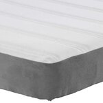 vidaXL Matelas de Lit avec matelas Gris clair 90 x 190 cm tissu