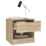 vidaXL Tables de chevet 2 Pièces Chêne Sonoma Bois d'ingénierie