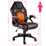 Tectake Chaise gamer MIKE - noir/orange