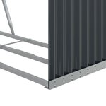 vidaXL Porte-bûches anthracite 120x45x140 cm acier galvanisé