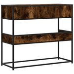 vidaXL Table console chêne fumé 90x35x80 cm bois d'ingénierie