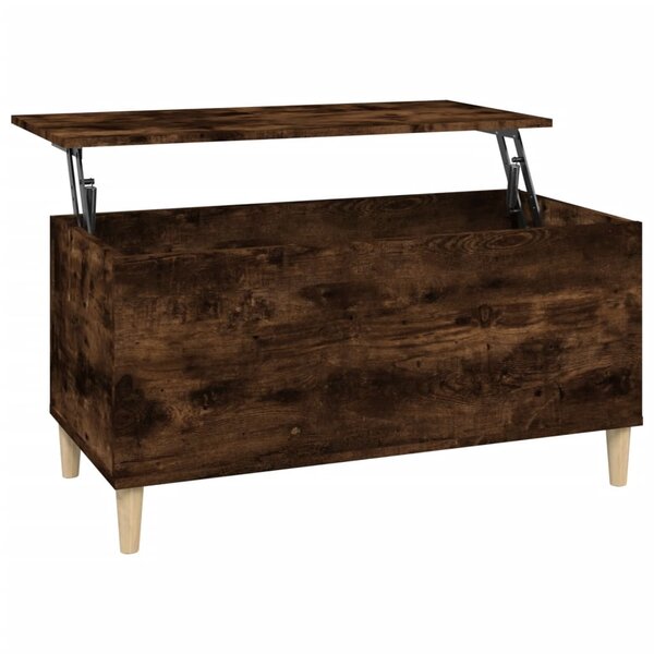 vidaXL Table basse Chêne fumé 90x44 5x45 cm Bois d'ingénierie