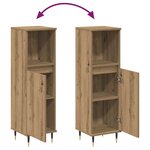 vidaXL Armoire de salle de bain chêne artisanal 30x30x100 cm