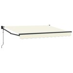 vidaXL Auvent rétractable Crème 3 5 x 2 m Polyester et métal