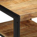 vidaXL Table basse 50x50x38 cm bois de manguier massif brut