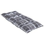 vidaXL Coussins de chaise à dossier haut lot de 4 motif carreaux gris