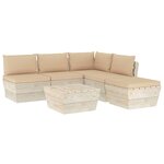 vidaXL Salon de jardin palette 6 Pièces avec coussins Épicéa imprégné