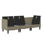 vidaXL Ensemble de meubles pour le salon 3 pc Kaki Tissu