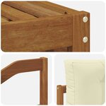 vidaXL Ensemble de canapés d'extérieur avec coussin Naturel et Crème