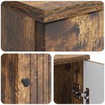 vidaXL Bureau Chêne fumé 142 5 x 50 x 75 cm Bois d'ingénierie