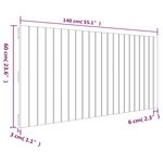 vidaXL Tête de lit murale 140x3x60 cm Bois massif de pin