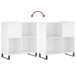 vidaXL Armoire à disques blanc 84 5x38x89 cm bois d'ingénierie