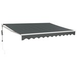 vidaXL Auvent rétractable automatique anthracite 3x2 5 m
