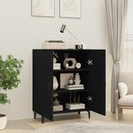 vidaXL Buffet Noir 70x34x90 cm Bois d'ingénierie