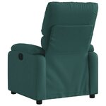 vidaXL Fauteuil inclinable électrique Vert foncé Tissu
