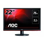 Aoc 60 series g2260vwq6 led display 54 6 cm (21.5") 1920 x 1080 pixels full hd tn noir  rouge