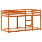 vidaXL Lit superposé sans matelas cire marron 90x200 cm pin massif