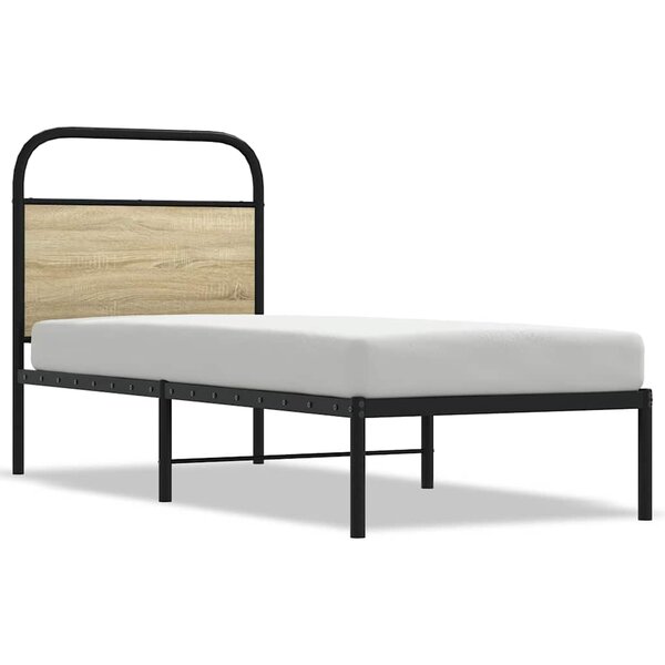 vidaXL Cadre de lit sans matelas 80x200cm chêne sonoma bois ingénierie