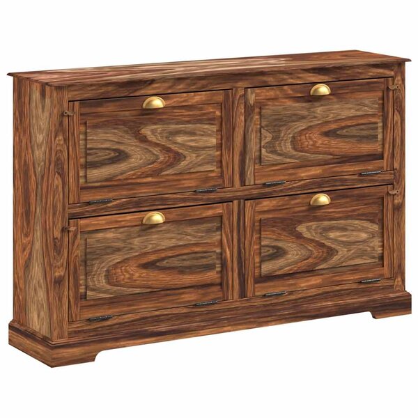 vidaXL Armoire à chaussures 140 x 35 x 90 cm Bois massif de Sesham