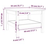 vidaXL Table basse Marron miel 55x55x40 cm Bois massif de pin
