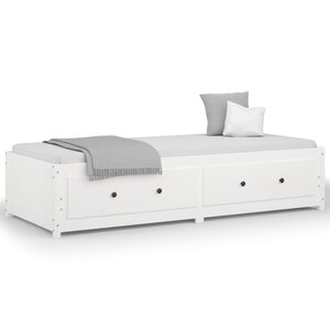 vidaXL Lit de jour sans matelas blanc 75x190 cm bois de pin massif