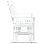vidaXL Banc balancelle blanc 118x70x104 5 cm bois massif de peuplier