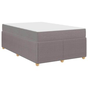 vidaXL Cadre de lit avec matelas Taupe 120 x 190 cm tissu