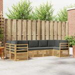 vidaXL Ensemble de canapé d'angle 7 Pièces Blanc et anthracite