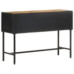 vidaXL Table console 110x35x75 cm Bois de manguier brut