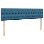 VidaXL Cadre de lit ottoman avec matelas bleu foncé 180x200 cm velours
