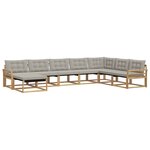 vidaXL Ensemble de canapés d'extérieur 8 pc Blanc et gris clair