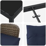 vidaXL Ensemble de salle à manger pour jardin 5 Pièces Gris polyrotin