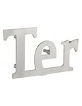 Lettre TER inox H.76mm à visser - THIRARD