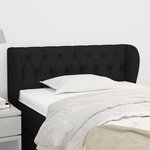 vidaXL Tête de lit avec oreilles Noir 103x23x78/88 cm Tissu