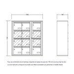 Bloc collectif Leabox  3x4  grade 3  simple face  intérieur  fixation murale  gris clair ral 7035 finition brillante