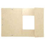 Chemise à élastiques Maxi capacity carte lustrée 425g Nature Future A4 Ivoire CARTOREL