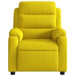 vidaXL Fauteuil inclinable de massage électrique jaune velours