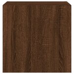 vidaXL Meuble TV mural avec lumières LED chêne marron 40 5x35x40 cm