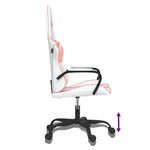 vidaXL Chaise de jeu Blanc et rose Similicuir