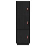 vidaXL Buffet haut Noir 34x40x108 5 cm Bois massif de pin