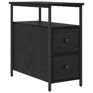 vidaXL Cabinet de chevet Chêne noir 30 x 60 x 60 cm Bois d'ingénierie